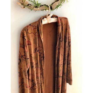 Vintage Carmel Floral Duster